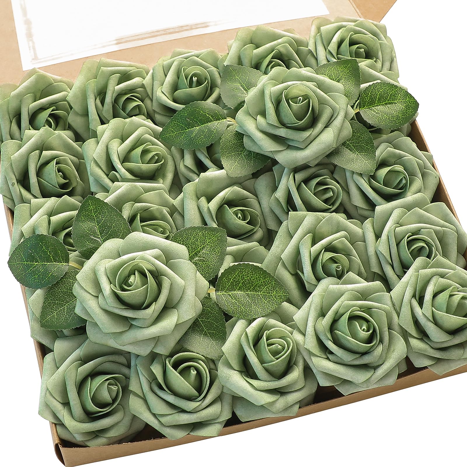 Florist Supply Bulk - Искусственные цветы, 25 шт., настоящие зеленые